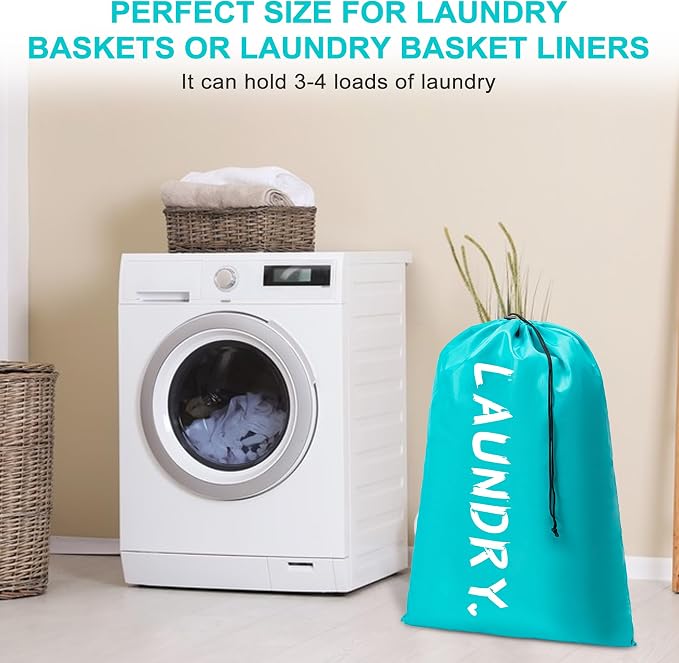 2 Pack Travel Laundry Bag, Extra Large Dirty Clothes Organizer - Image 6
