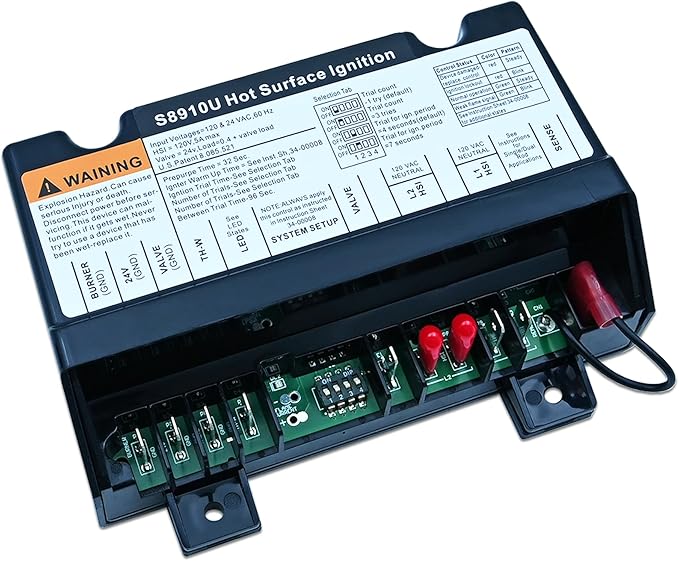 Upgraded S8910U3000 Universal Hot Surface Ignition HIS Control Module, Compatible with Honeywell S8910U3000