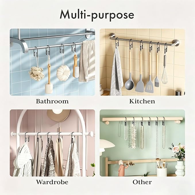 BBV Shower Curtain Hooks Rings - Image 2