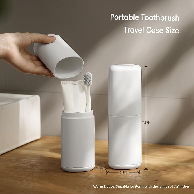BALUCA Travel Toothbrush Case, Portable Tooth Brush Holder and Toothpaste Cover - Image 6