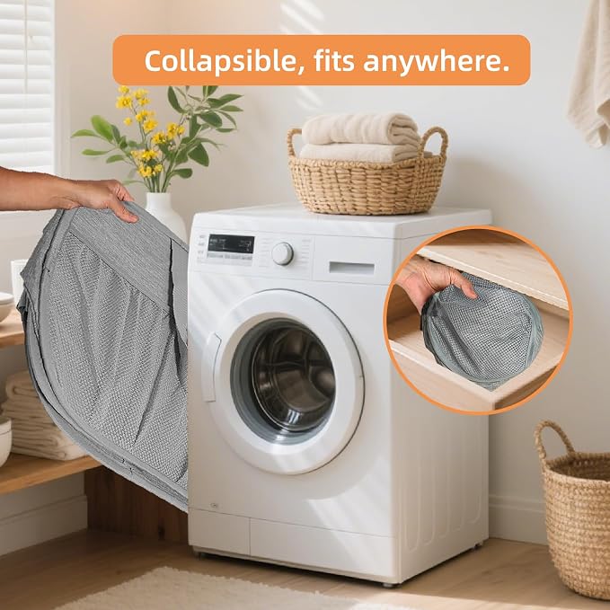 Collapsible Laundry Baskets, Tear Proof Pop Up Laundry Hamper - Image 5