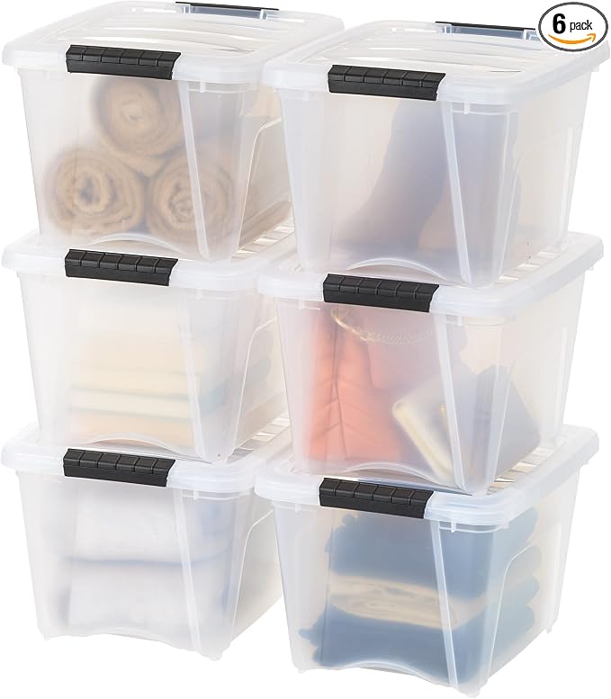 IRIS USA 6-Pack 19 Quart Storage Bins by IRISUSA