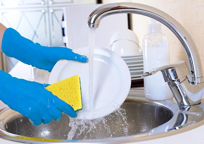 Kitchen Large Sponges for Washing Dishes, Non-Scratch Cellulose Dish Scrub - Image 3