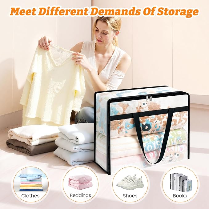 BlissTotes Moving Bags 40L 6PCS, Transparent Containers - Image 6