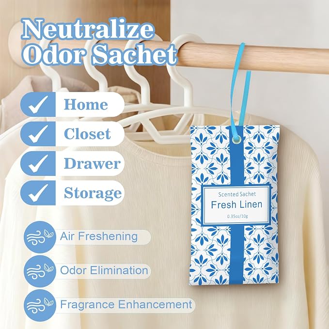 STRN Scented Sachets for Drawer and Closet, 16 Packs 4 Scents Long-Lasting - Image 2
