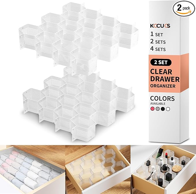 Honeycomb Separator Adjustable Drawer Organizer Divider by Kocuos+