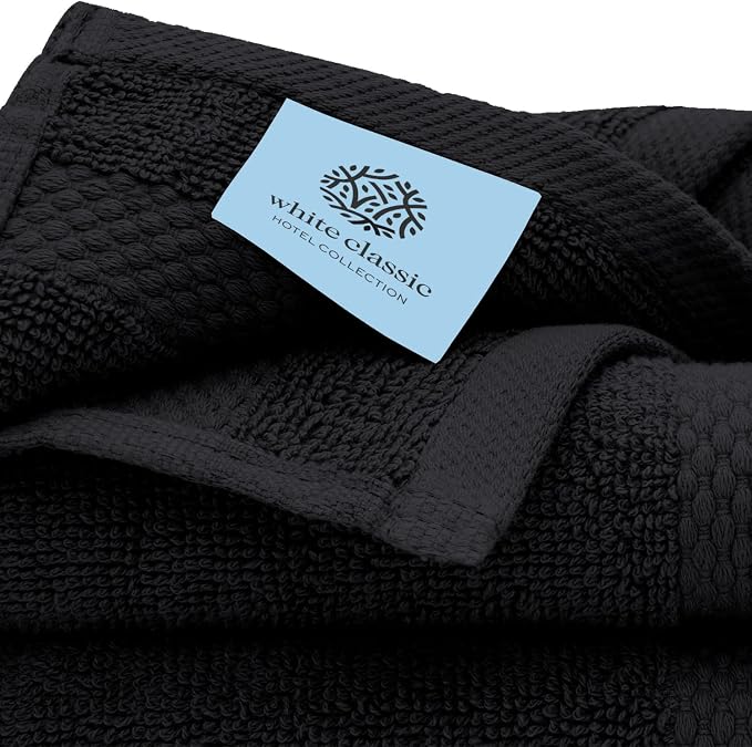 White Classic Luxury Bath Towel Set of 8 Pieces - Image 5