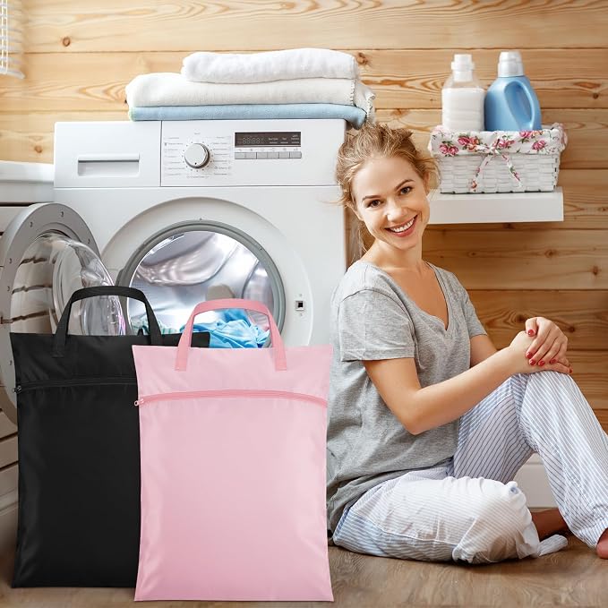 Oudain 2 Pcs Travel Laundry Bags Waterproof Dirty Clothes Bag - Image 7