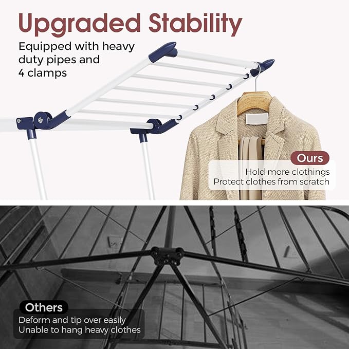 Clothes Drying Rack, Large Capacity Drying Rack, 37lbs Hold, Foldable Drying - Image 5