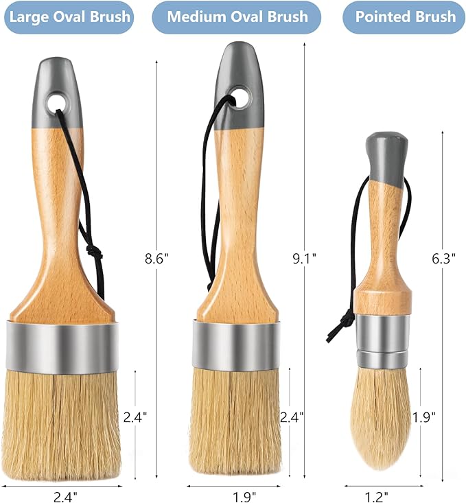 Mister Rui Chalk Wax Paint Brush 3 pcs, Large Wax Brush - Image 7