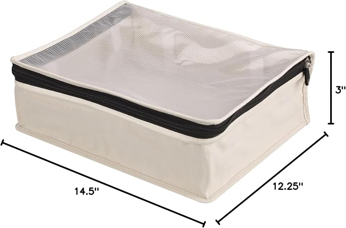 Household Essentials Canvas Sweater Storage Bags, Breathable Cotton, Under-Bed - Image 3