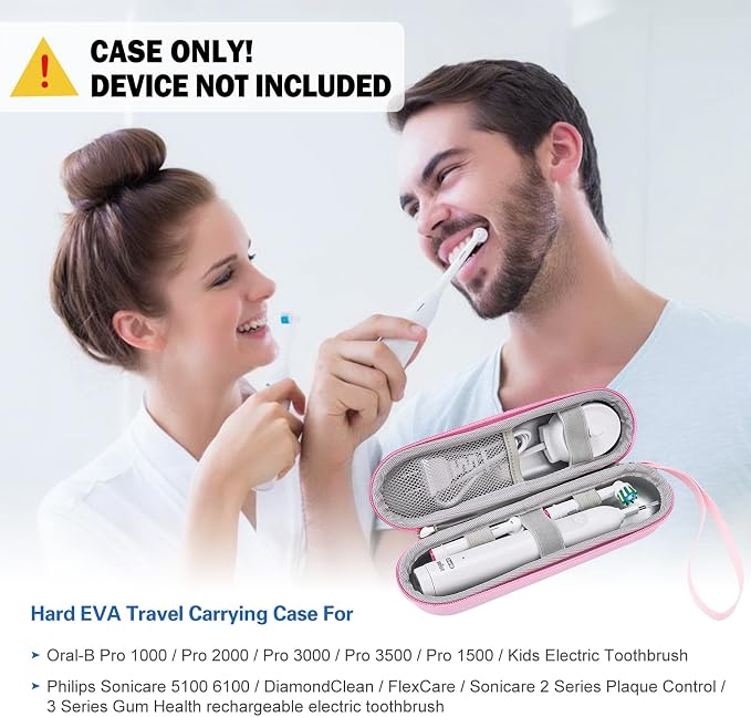 ProCase Toothbrush Travel Case for Oral-B & Sonicare -Pink | Fits Oral-B Pro/IO - Image 2