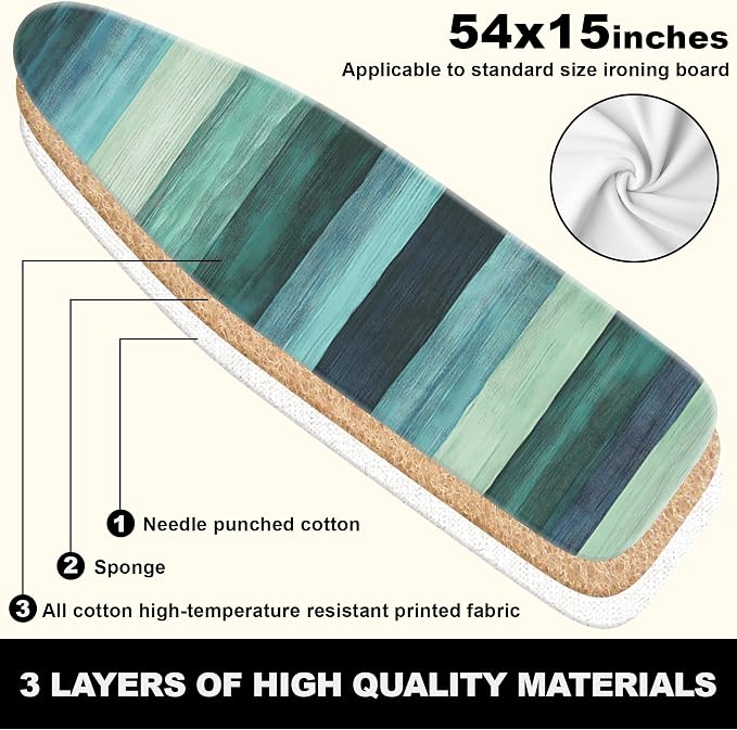 Ironing Board Cover 15x54 Inch- Standard Cotton Cover - Image 3