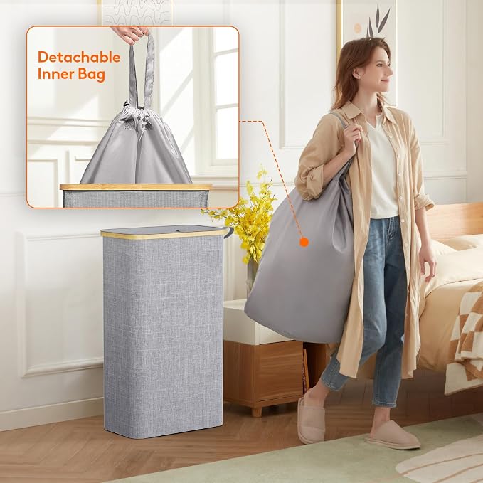 Lifewit 75L Slim Laundry Hamper - Image 4