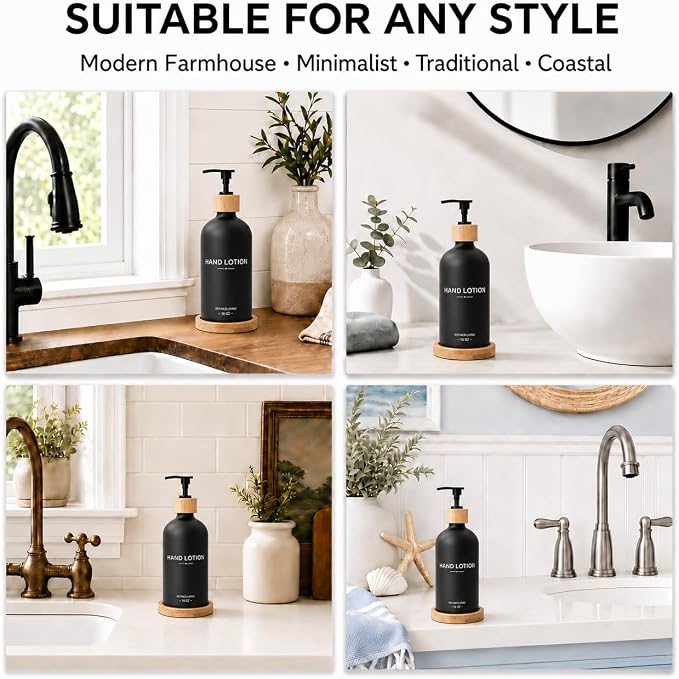 Dish Soap Dispenser, 16OZ Glass Kitchen Soap Dispenser - Image 3