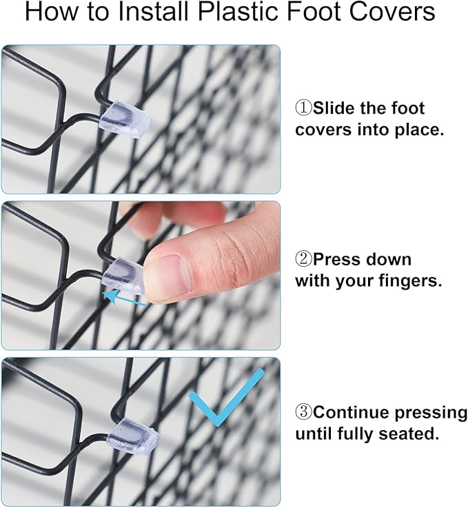 iSPECLE Freezer Organizer Bins - 5 Pack Adjustable Width for 5 to 7 Cu.Ft Chest Freezers, Stackable Wire Storage Baskets, Assembly Required, Black