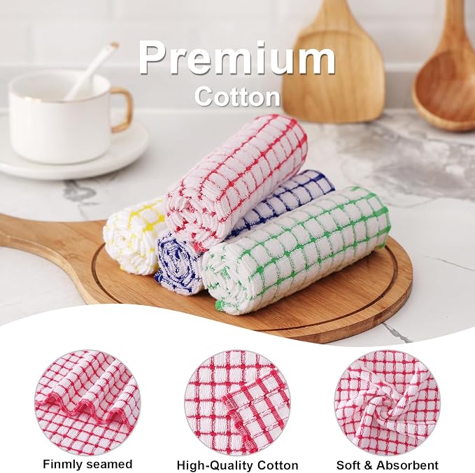 Kitinjoy Cotton 6 Pack Terry Kitchen Towels - Image 2
