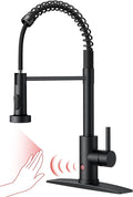 FORIOUS Black Touchless Kitchen Faucet, Hands-Free, High Arc Single Handle | by FORIOUS