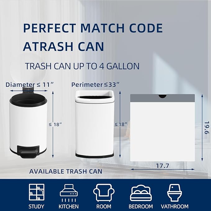KSSKSS 2.6 Gallon Mini Drawstring Trash Bags, Small Garbage Bags by KSSKSS - Image 2