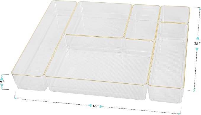 Martha Stewart Kerry Stackable Desk Drawer Organizers - Image 8