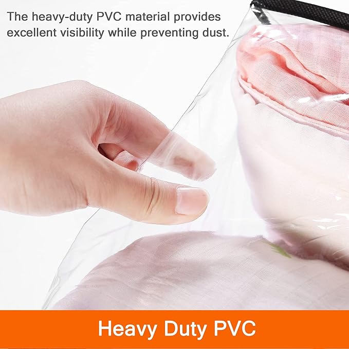 5 Pack Clear Clothes Storage Bags - Image 4
