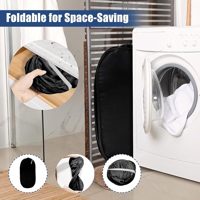 Collapsible Laundry Baskets, Upgrade Pop Up Laundry Hamper - Image 4
