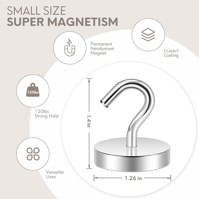Neosmuk Magnetic Hooks Steel Tube Design - Image 3