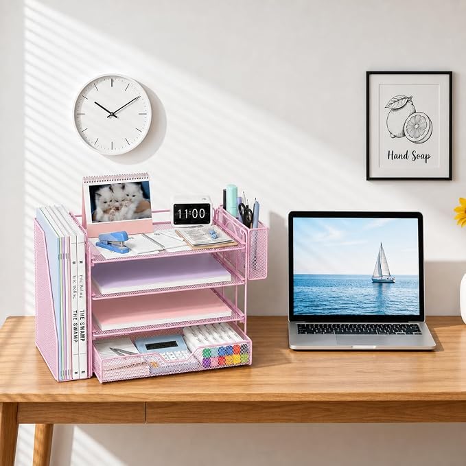 Desk Organizers and Accessories, 4-Tier Desktop File Organizer - Image 6