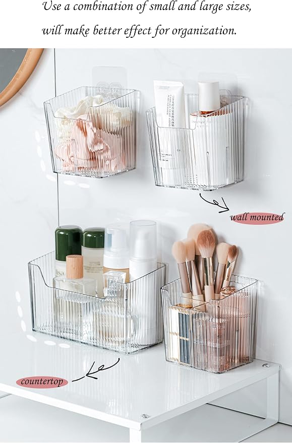 Lae Nuvole 2Pcs Storage Organizer Bins, Wall Mount Toothbrush Holder - Image 4