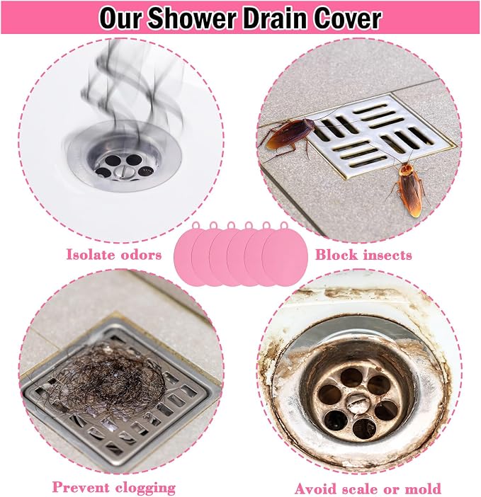 6 Pack Drain Covers for Bugs, 6 X 6 Inch, Anti Odor and Cockroach, Kitchen - Image 5