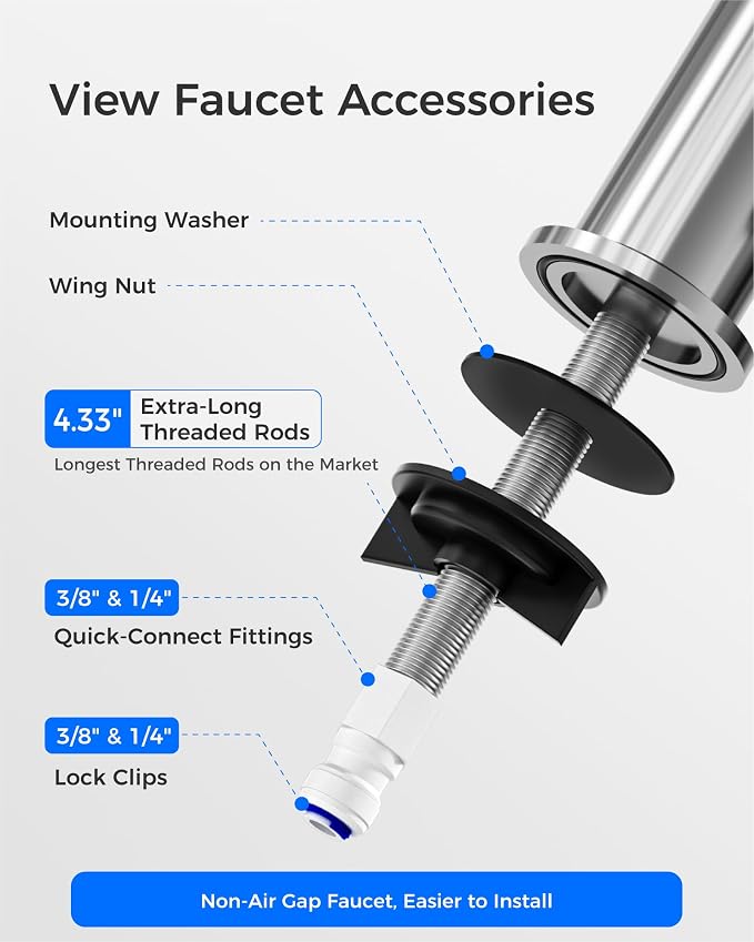 Waterdrop G2FCT-Chrome Reverse Osmosis Water Filter Faucet, Polished Chrome | - Image 5