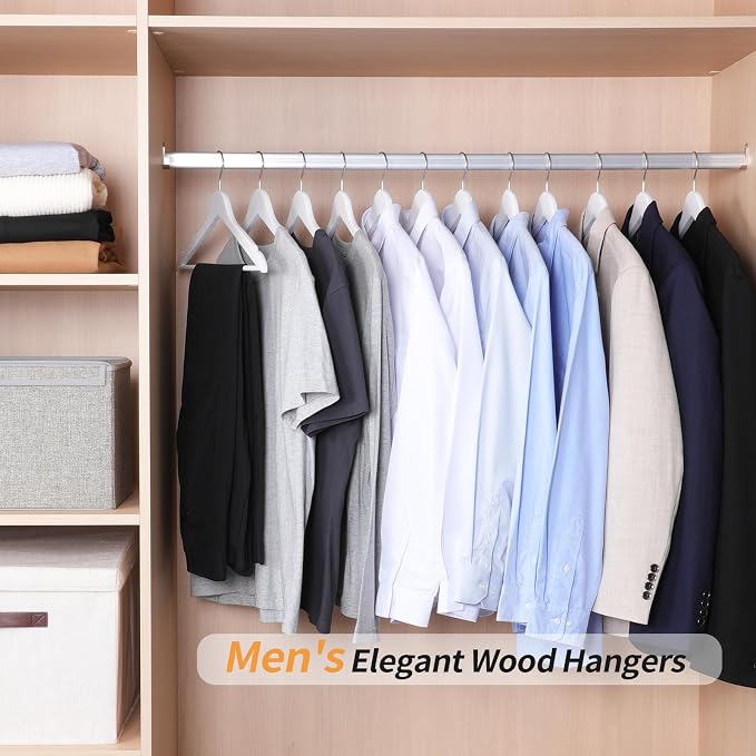 Amazon Basics Wood Suit Clothes Hangers - Image 6