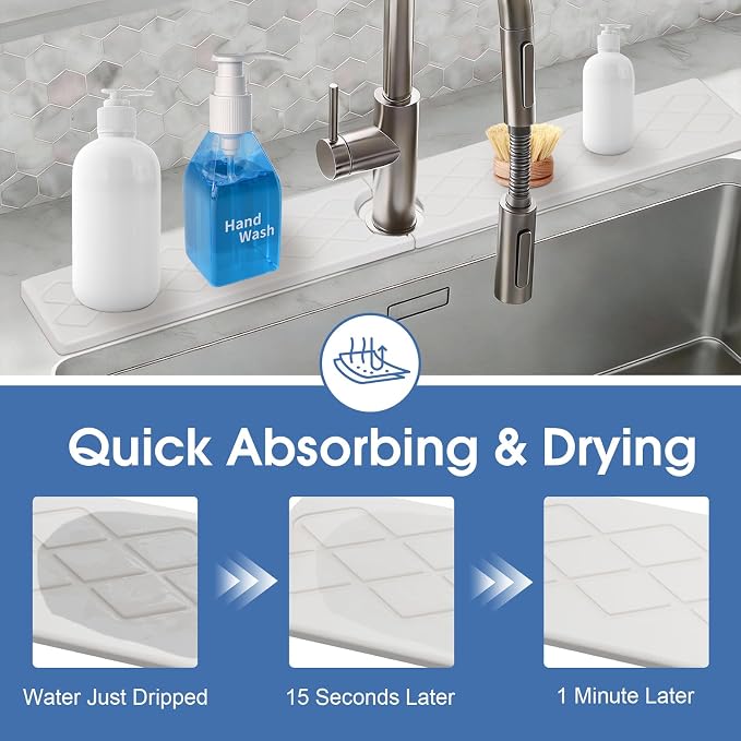 Kitchen Sink Mat, Stone Faucet Mat - Image 4