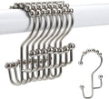 Shower Curtain Rings, SUTINE Double Shower Curtain Hooks, Rust-Resistant by SUTINE