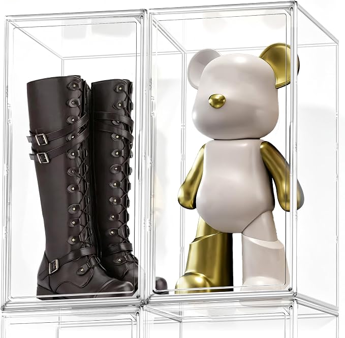 Boot Organizer for Extra Tall Boots, 23.6'' Stackable Acrylic Display Case by DAYOOH