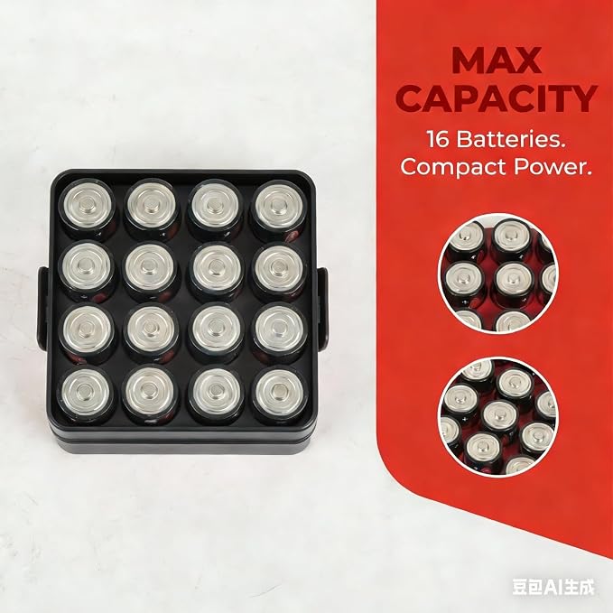 ALCYON Battery Organizer Storage Case, Battery Vault Box Container - Image 6