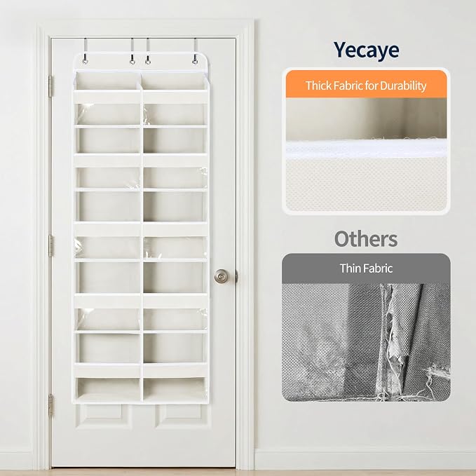 Yecaye Over The Door Organizer, 5 Tier Extra Large Behind Door Storage of 10 - Image 7