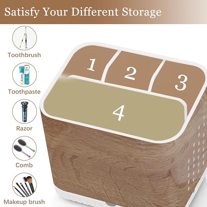 Bathroom Toothbrush Holders, Toothbrush and Toothpaste Holder | Easy To Clean - Image 5