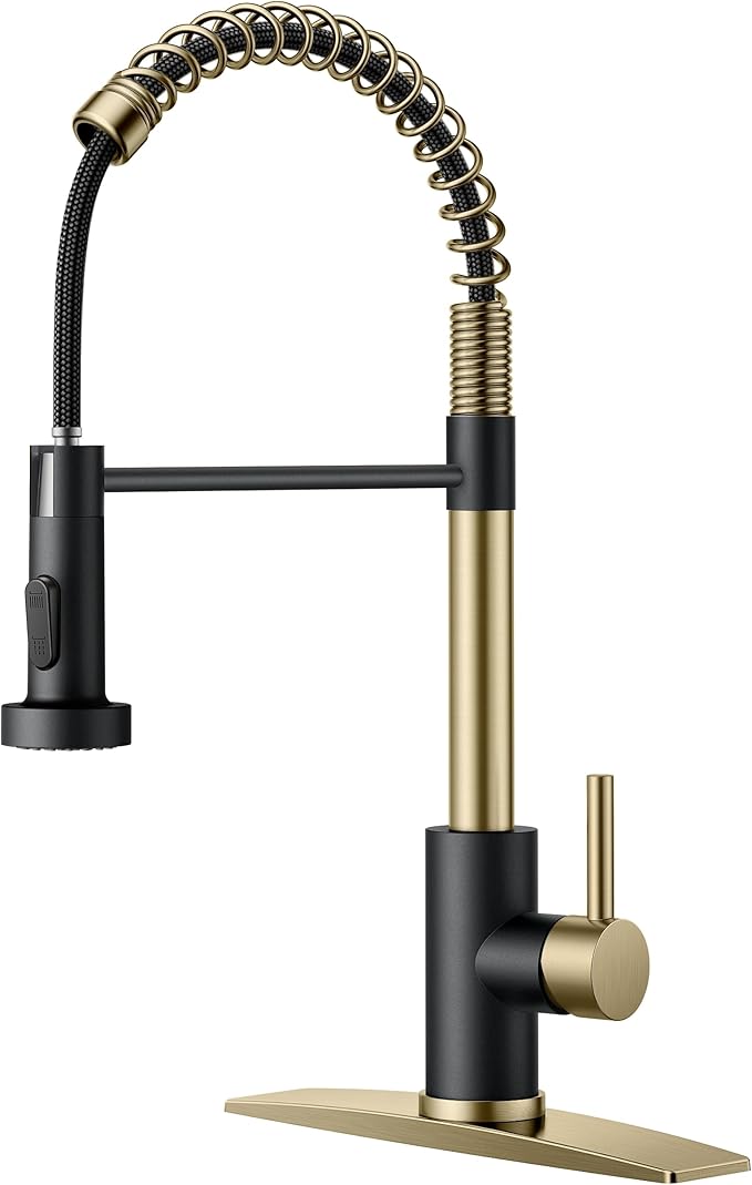 FORIOUS Kitchen Faucets, Pull Down Sprayer, Classic High Arc, Single Handle by FORIOUS
