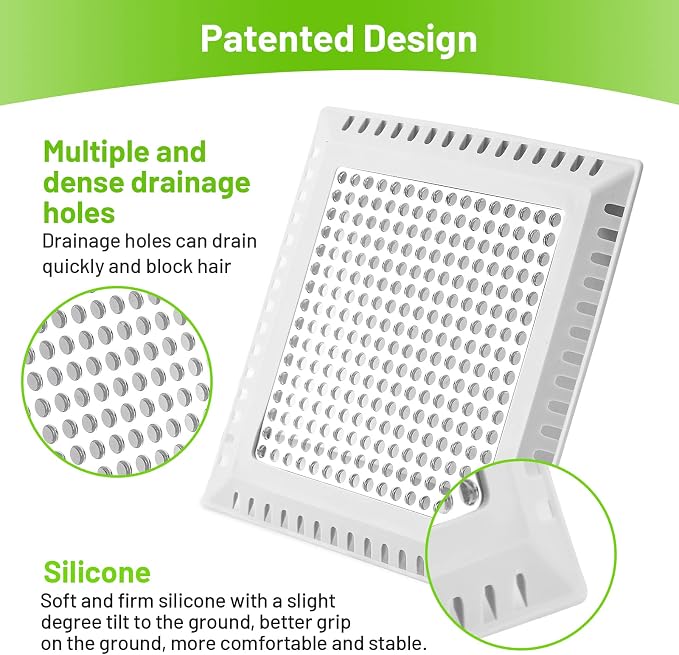 Aluvor Shower Drain Hair Catcher, Quality Shower Strainer Drain Cover | Square - Image 4