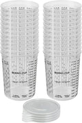 32 OZ Paint Mixing Cups Disposable Flexible Clear Graduated Plastic Measuring Cups Box of 24 Cups & 4 Lids Use for Automotive Painting, Epoxy Resin, Acrylic Arts, Kitchen - Mixing Ratios