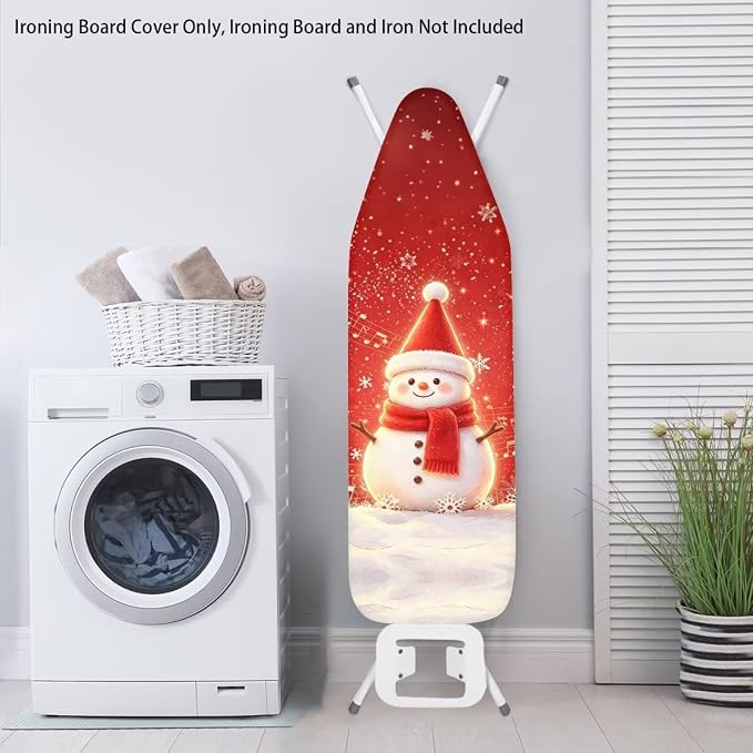 Christmas Iron Board Cover Cute Snowman Ironing Board Cover and Pad Soft Stain - Image 3