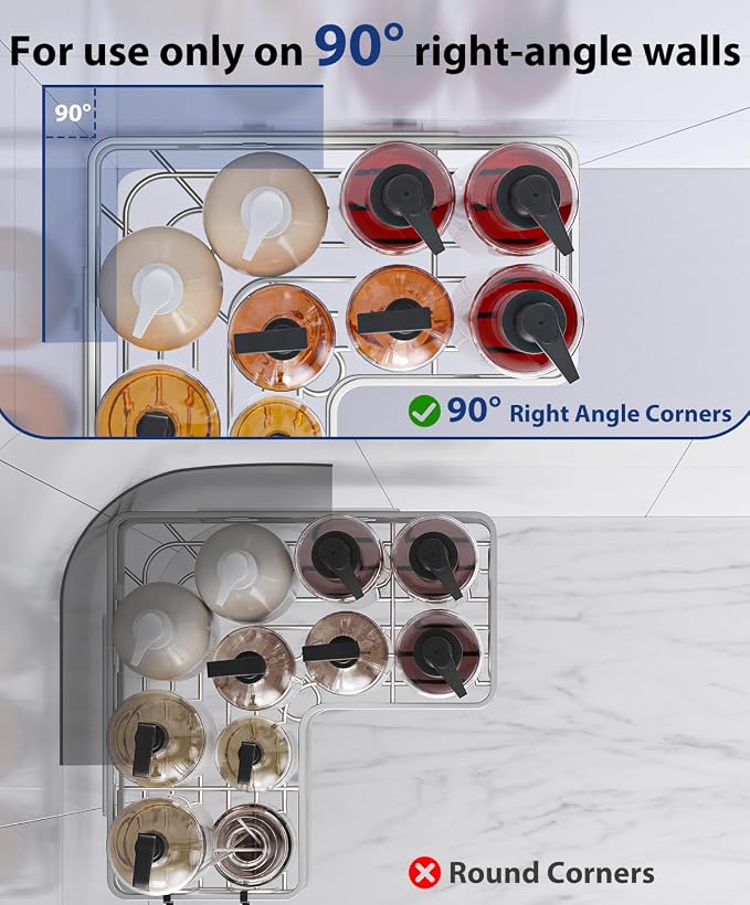 3 Pack Corner Shower Shelves, Rustproof Shower Organizer Caddy - Image 2