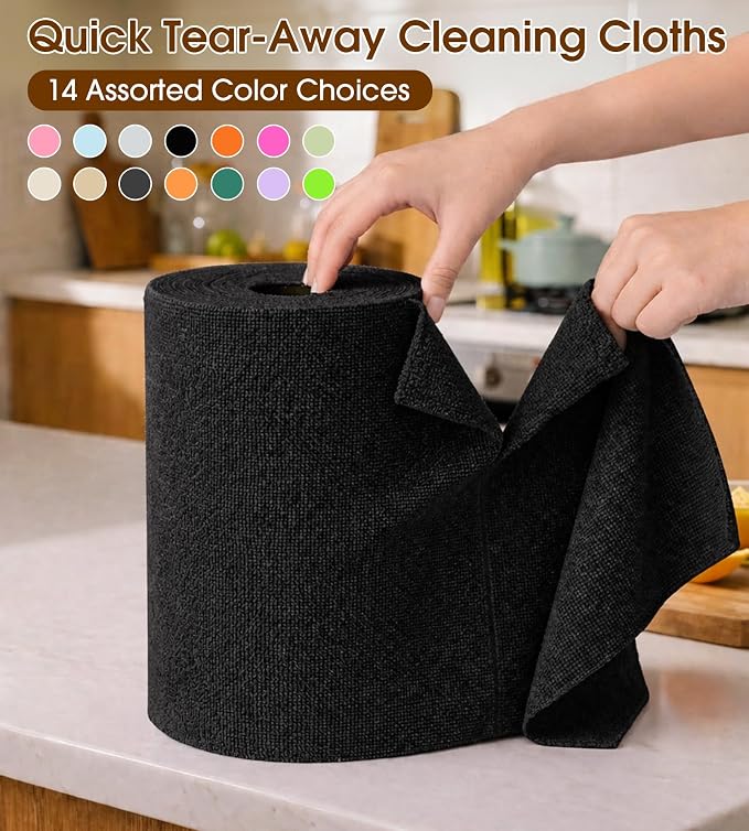 KitchLife Microfiber Cleaning Cloth Roll, 100 Pack - Image 9