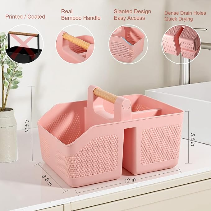 Plastic Shower Caddy Portable Shower Basket - Image 2