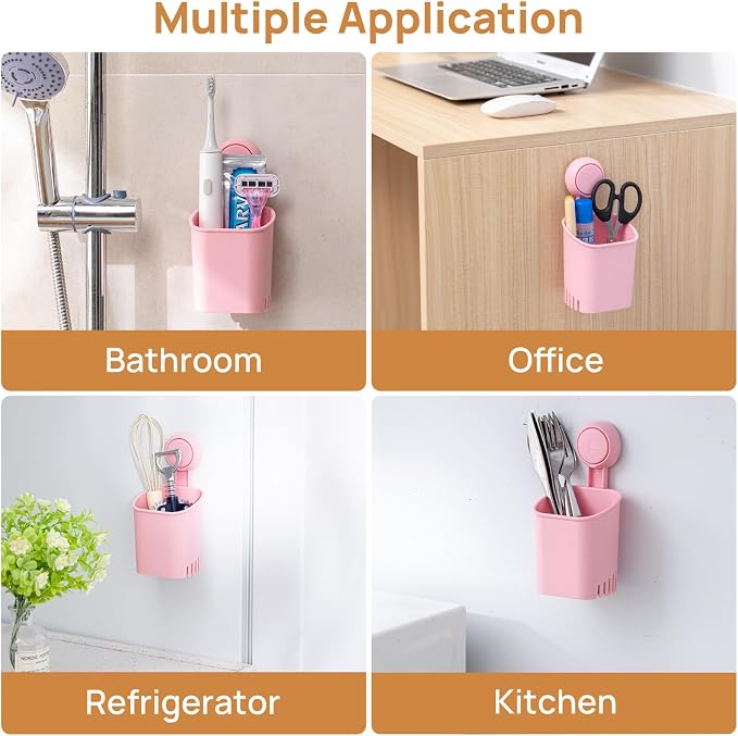 Powerful Suction Cup Toothbrush Holder, Drill-Free Wall Shower Holder - Image 5