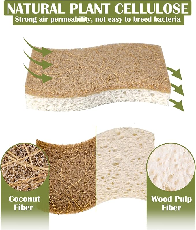 DEBETOOL 14 Pack Coconut Sponge - Image 3