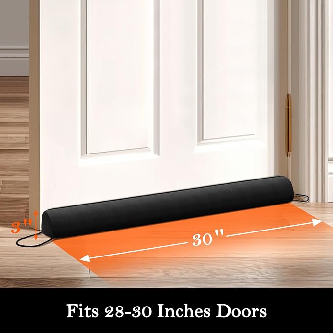 Sunolga Door Draft Stopper, Removable Washable Cover, Blocks Hot and Cold Air - Image 2