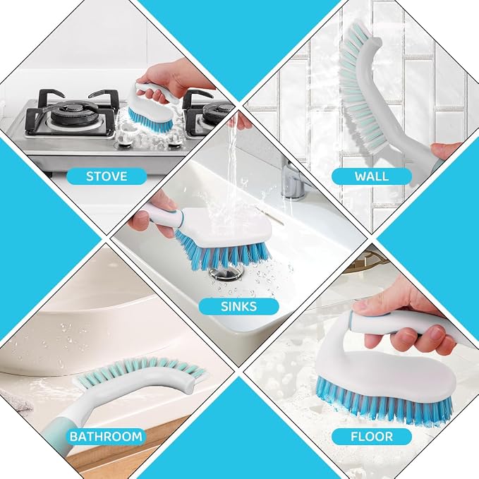 3 Pack Scrub Brush Set, Heavy-Duty Scrub Brushes - Image 7