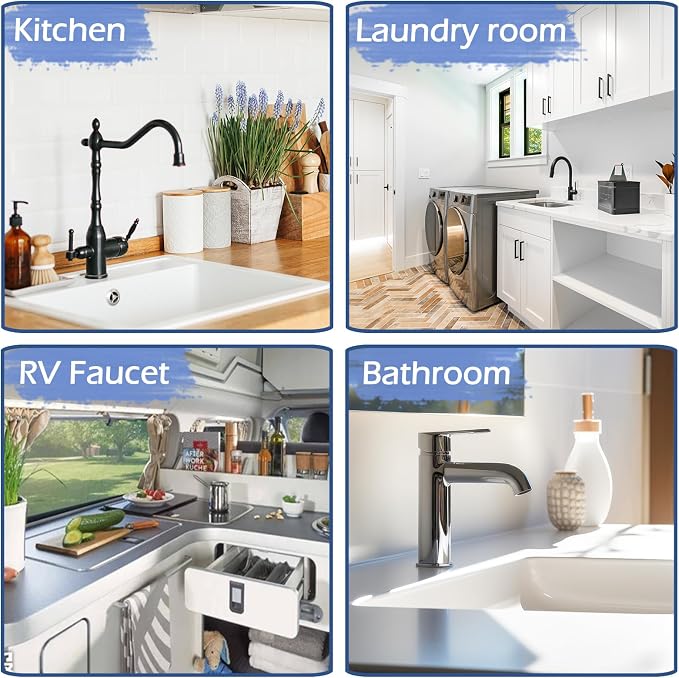Amerner Kitchen Sink Splash Guard, Silicone Faucet Guard & Draining Mat - Image 9